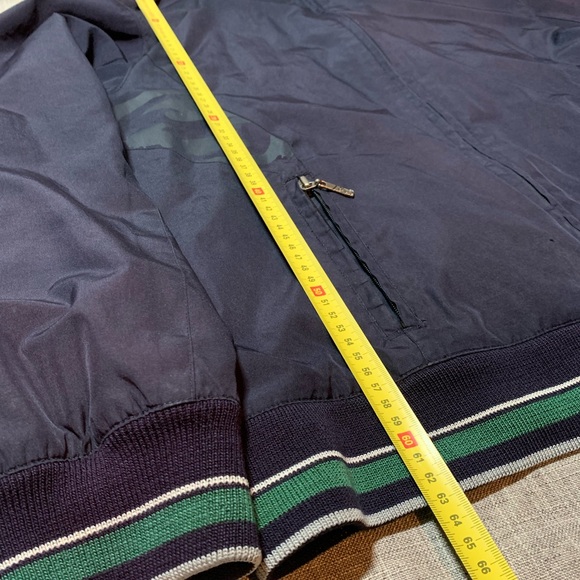 Navy Blue Jacket with Striped Cuffs - Picture 4 of 6